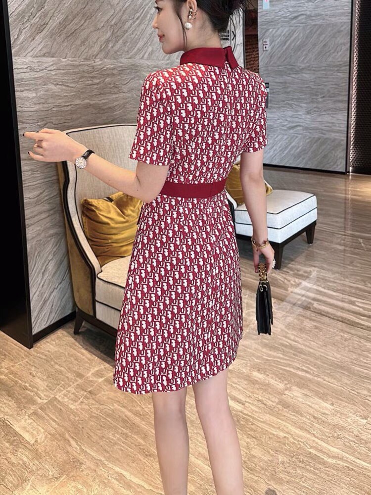 ĐẦM SUÔNG DIOR CỔ BẺ D196